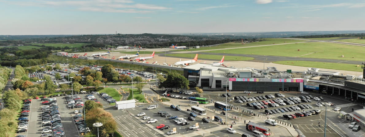 Leeds Bradford Airport airial view